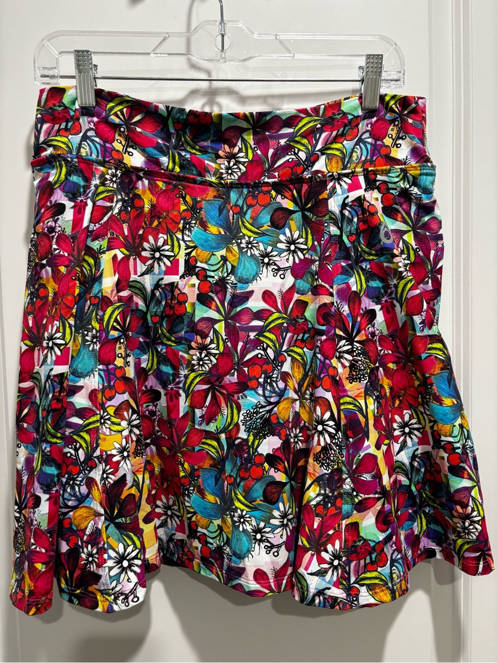 Floral Print Court Skort in Multi-Color